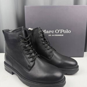 Marc O'Polo czarne botki męskie skórzane z zamkiem, nowe z metką, rozmiar 43