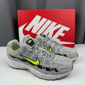 Nike P-6000 IR5279-001 szare sneakersy męskie z neonowym akcentem, nowe w pudełku, rozmiar 44